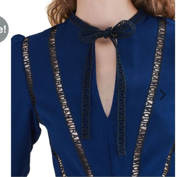 Maje Remala Host Pick 🎉Amour Lettering A-Line Mini Dress - Picture 2 of 13